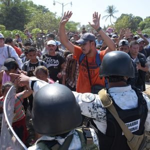 Migrantes y guardia nacional