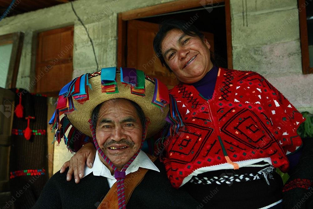 Padre e hija tsotsiles